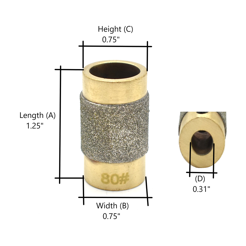 Specialty Diamond GB1M Glass Grinding Bit 3/4 Inch X 80 Grit