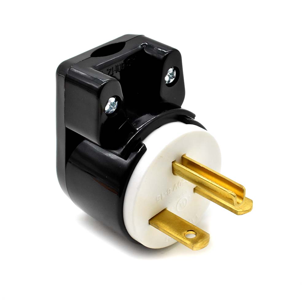 NEMA 6-15P 15A 250V 3W Heavy Duty Male Straight Blade Industrial Electrical Plug - Picture 1 of 6