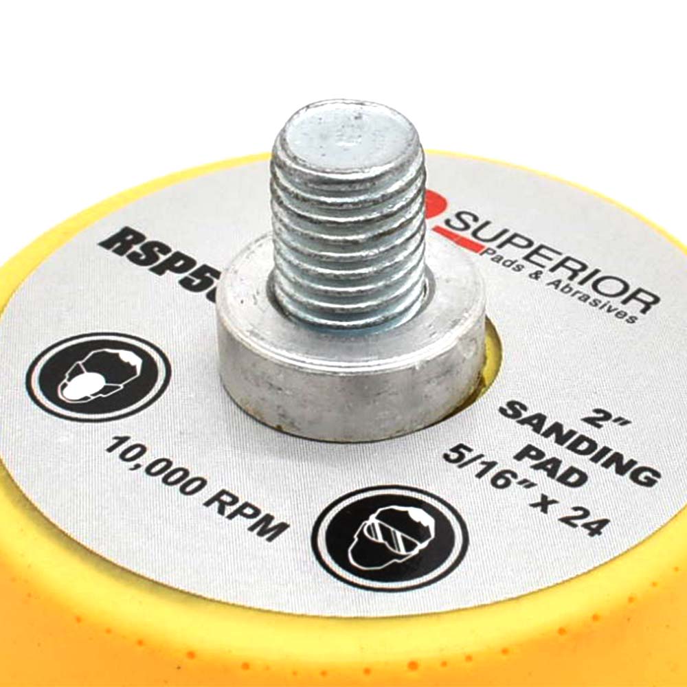 Superior Pads RSP56 Levigatrice a gancio e passante 2" con filetti 5/16"-24 - Foto 3 di 6
