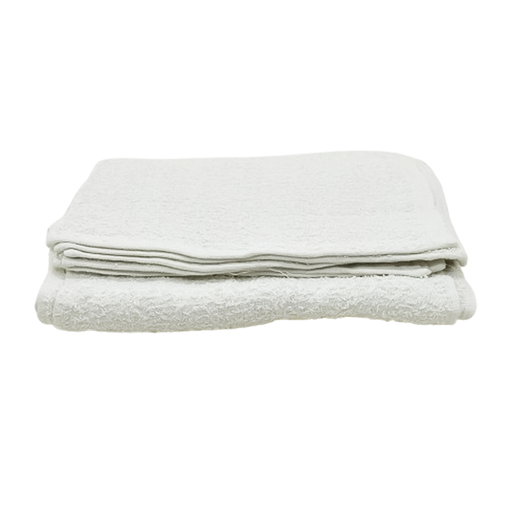 PT726 14 Inch x 17 Inch White Terry Mop Towel - 100% Cotton - 12/Pack