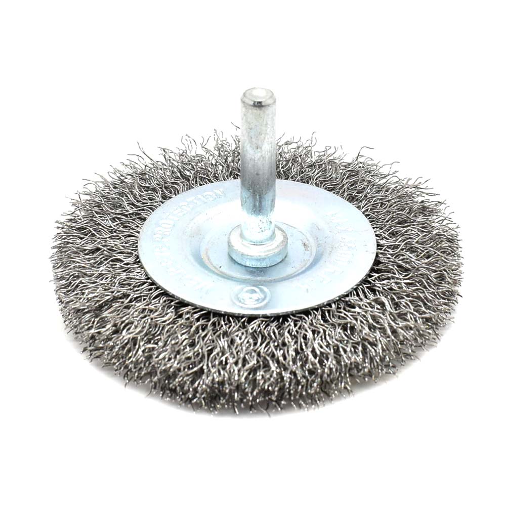 S1864 4-Inch Wire Wheel 1/4-Inch Shank - Coarse Crimped Wire 4500 RPM - Picture 1 of 5