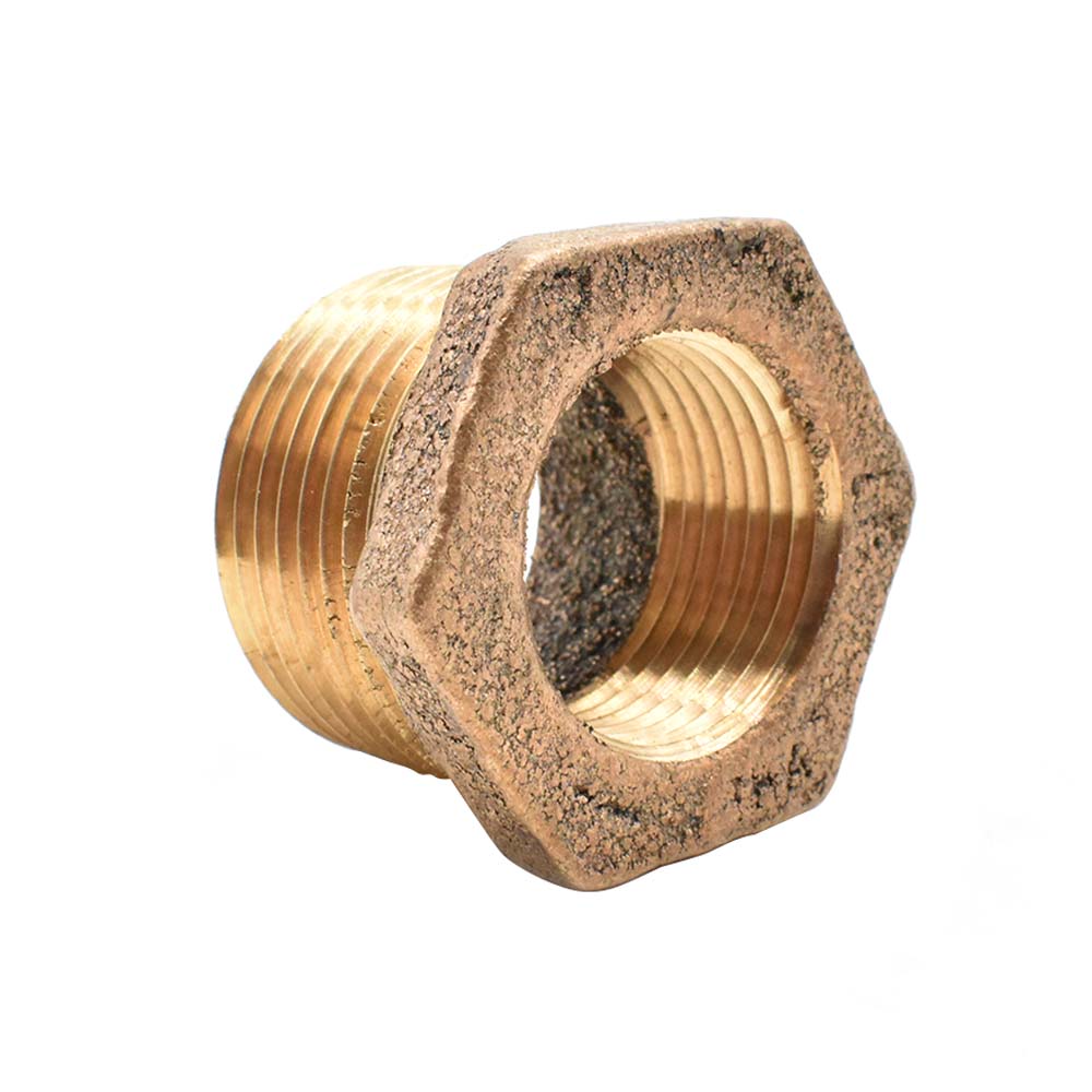 Thrifco 5318071 1-1/2 inch x 1-1/4 inch Brass Hex Bushing - Picture 2 of 6