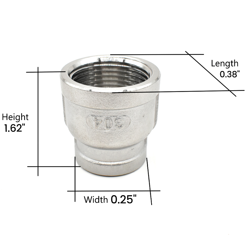 Thrifco 9018027 3/8 X 1/4 Stainless Steel Reducer - Picture 6 of 6
